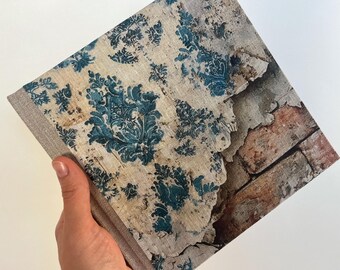 Printed Cover Linen Notebook, 20cm x 20cm (8in x8in) Size, 1.5cm (0.6in) Thick, Handmade