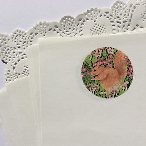 papier à lettres/papeterie vintage écureuil des bois et champignons | journal indésirable | courrier postal | correspondant | correspondance