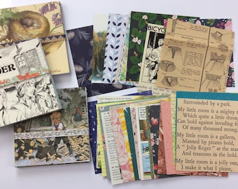 50x mixed 5" paper squares | junk journal | scrapbooking | cardmaking | collage | paper craft | glue book