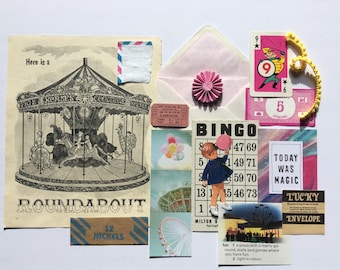 Funfair vintage ephemera pack | junk journal | scrapbook | card making | snail mail
