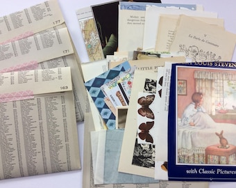 50x random paper scrap/off cuts pack | junk journal | snail mail | card making | scrapbooking | collage
