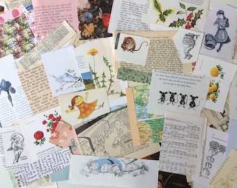 50x random scrap/off cuts paper pack | junk journal | snail mail | card making | scrapbooking