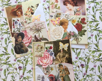 Victorian botanical nature mixed ephemera pack | junk journal | scrapbook | card making | snail mail