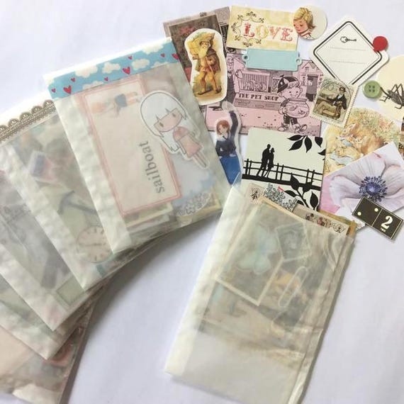 50+ piece mini ephemera pack | junk journal | snail mail | card making | scrapbooking | collage