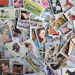 12x mixed vintage cigarette/tea cards | ephemera | junk journal | scrapbooking | snail mail | collage