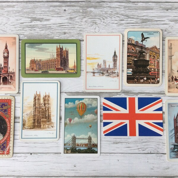 London UK themed swap/playing card pack | junk journal | scrapbook | card making | snail mail