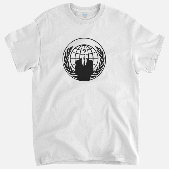 T-shirt Unisexe Anonymous No Leader - Message Anarchie/révolution, Marque Gildan, Taille Unique - Neuf Sans étiquettes