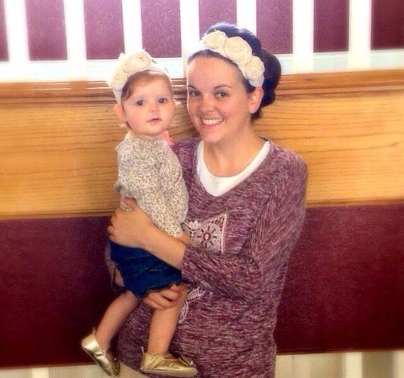 matching headbands mom and baby
