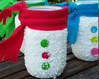 Jarra de boneco de neve / lembrancinha de boneco de neve