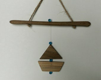 Driftwood Boat Wall Hanging