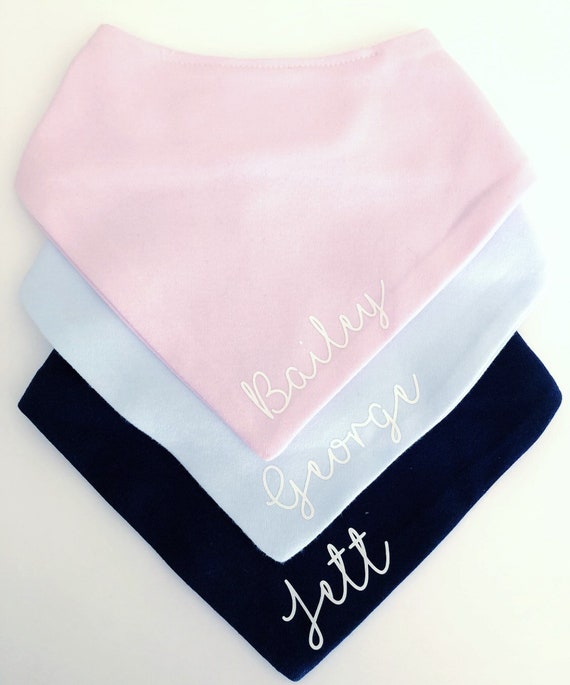 2x Baby Bandana Dribble Bib Pink Unisex Designs Bibs Choice of Blue