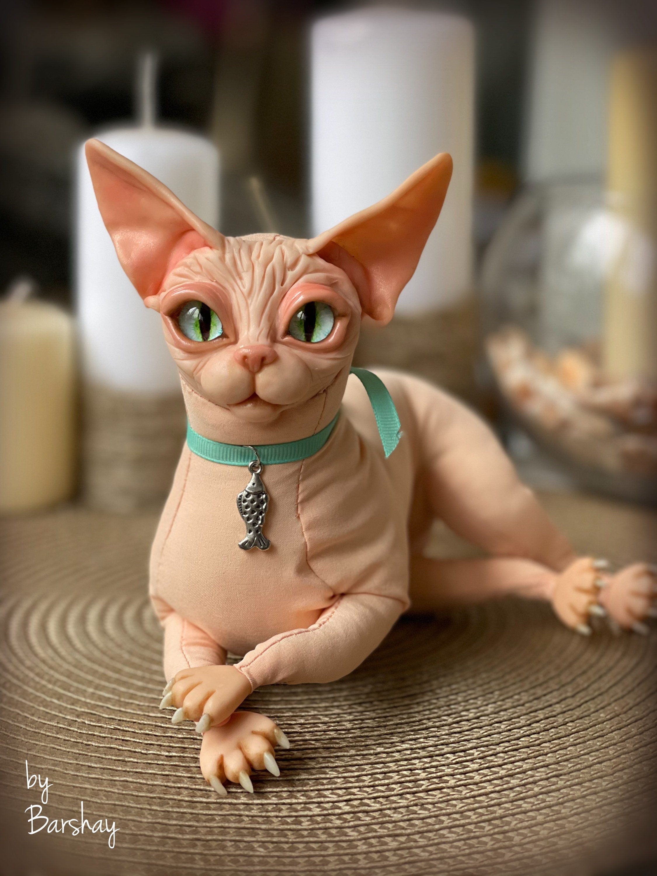 Sphinx cat doll. Hairless Sphynx cat toy. Hairless cat. Cat Etsy