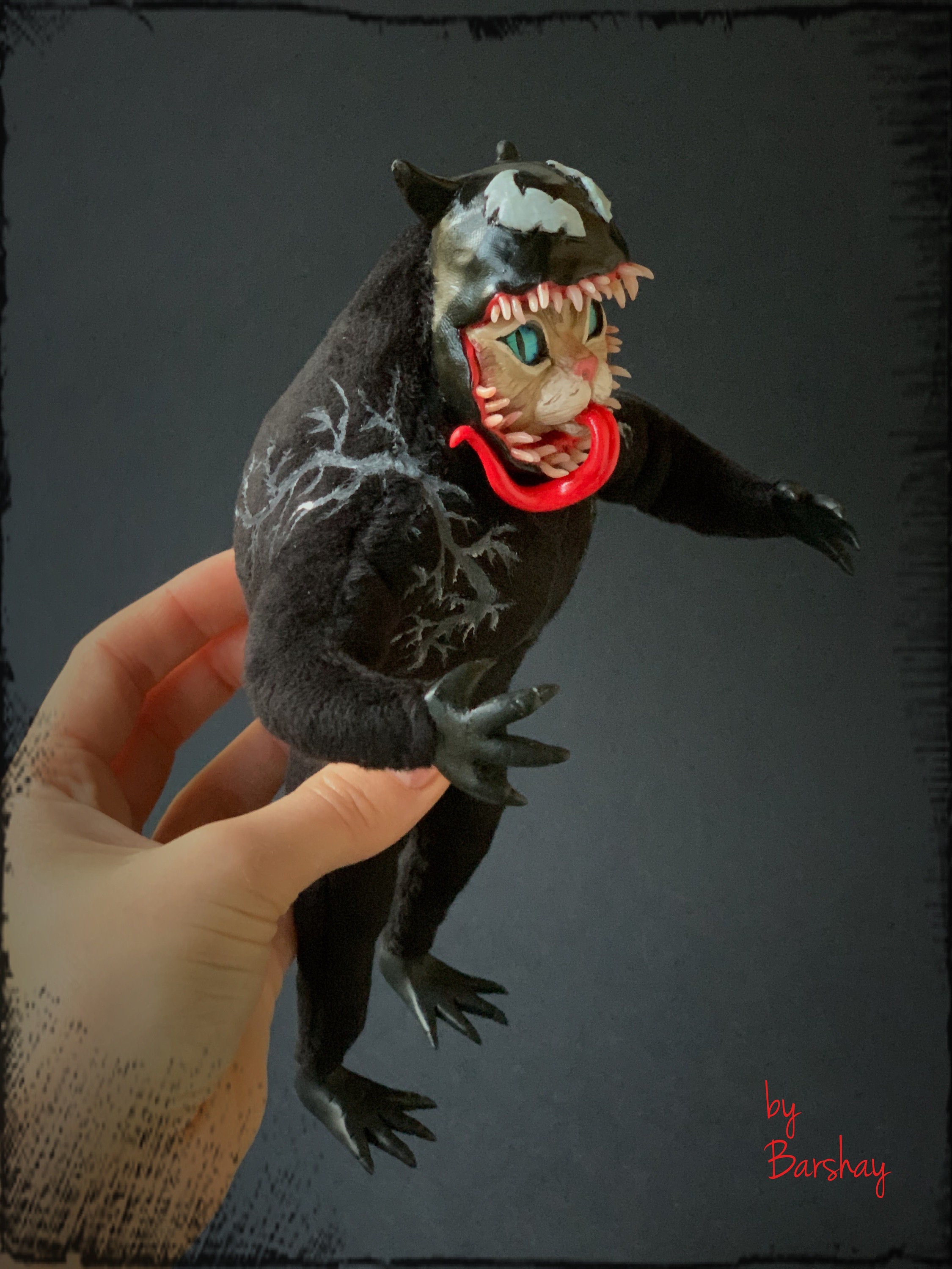 Venom Cat doll. Marvel Comics doll toy. Stuffed comics Venom | Etsy