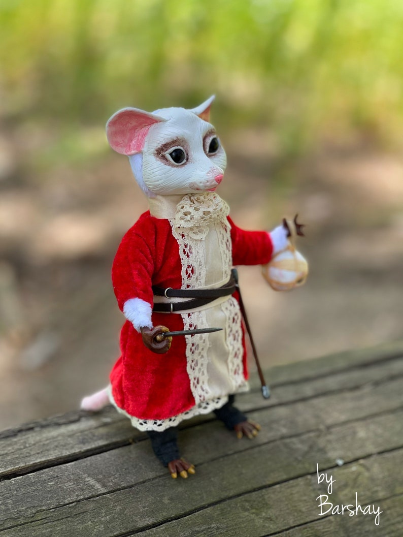 White Mouse Doll. White Dormouse Toy. Sleeping Mouse. Alice Etsy