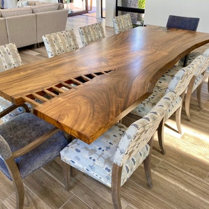 Handcrafted Live Edge Dining Table - Custom Made to Order Slab Tables