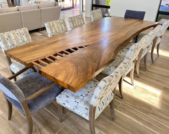 Handcrafted Live Edge Dining Table - Custom Made to Order Slab Tables