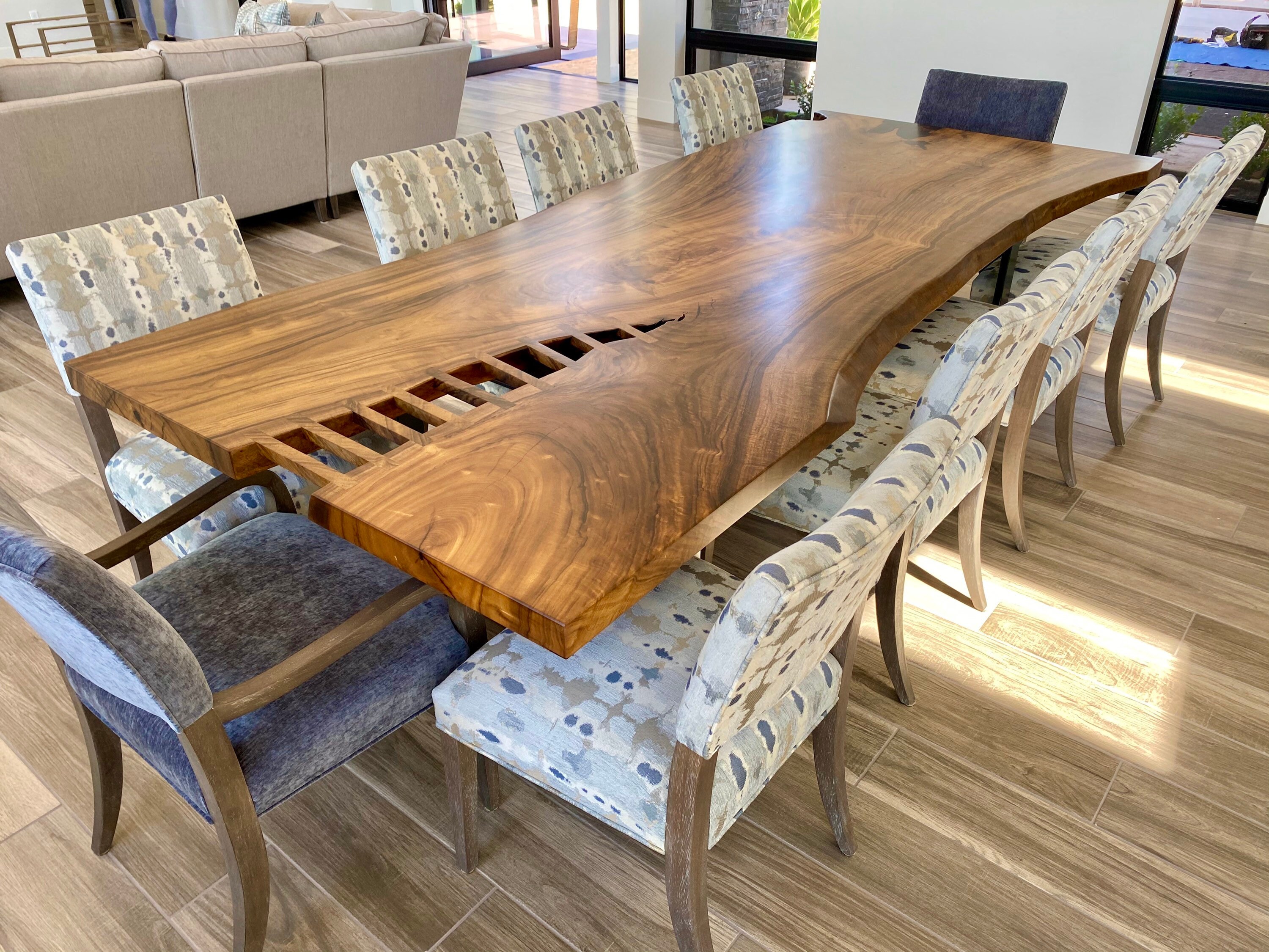 Custom Live Edge Table Dining Conference Slab Tables Made to Order