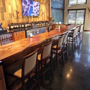 Live edge bar top - walnut live edge countertop - island bar top