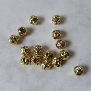 14K Goldfilled Hammered 3mm Beads for jewelry making, wholesale jewelry supplies