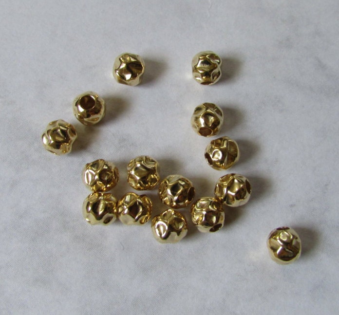 14K Gold Spacer Beads, 300pcs Round Brass Beads 5 Size Metal Smooth Beads  Seamless Ball Beads Long-Lasting Little Beads - AliExpress