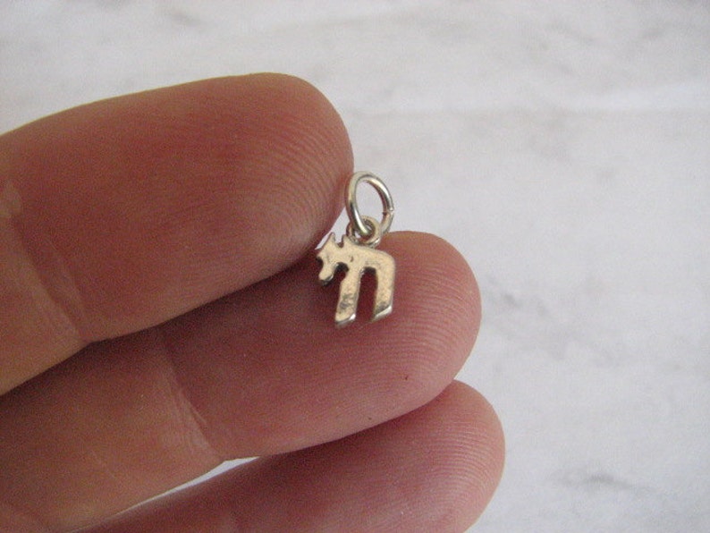 Sterling Silver Tiny Chai Charm anklets Wholesale Charms bracelets Hebrew Word Chai Pendant for necklaces earrings 925 Silver