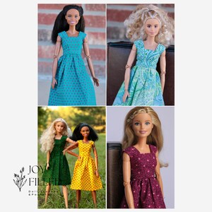 Basic Barbie Dress PDF Sewing Pattern Barbie Dress Pattern, Doll Clothes Pattern imagem 5