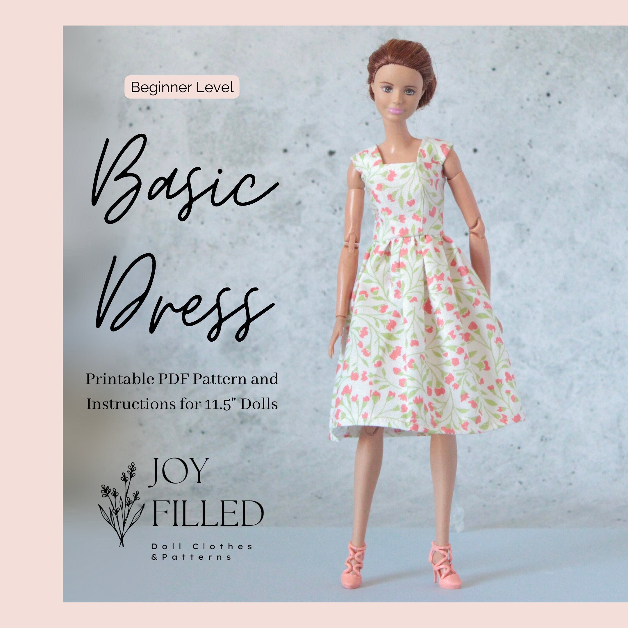 Basic Barbie Dress PDF Sewing Pattern Barbie Dress Pattern, Doll