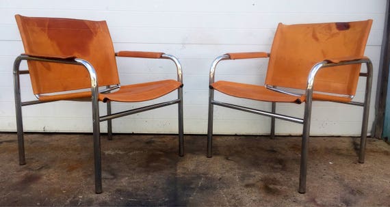 vintage leather sling chair mid century image vintage leather and chrome sling chairs etsy vintage leather sling chair mid century image vintage leather and chrome sling chairs etsy