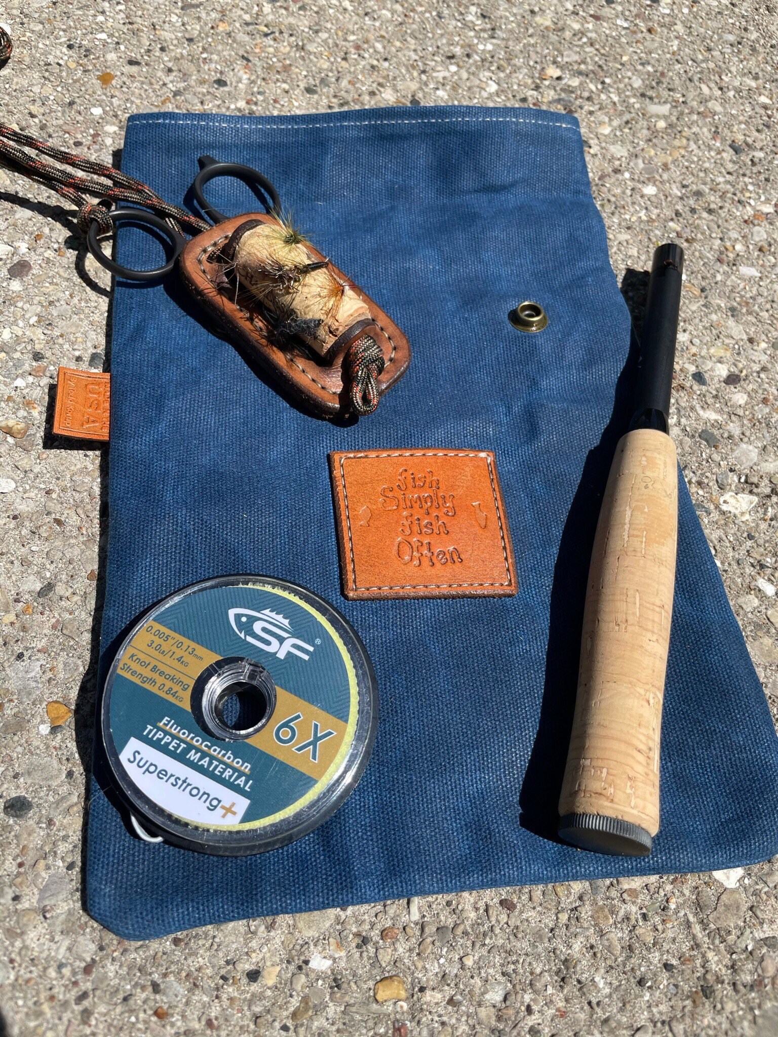 Tenkara / Fly Fishing minimalist Gear Storage Bag BLUE or WINE Etsy