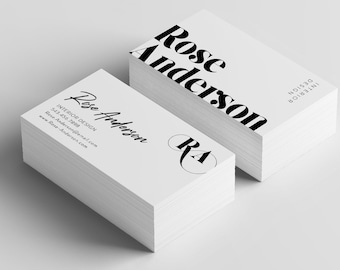 Modern Minimalist Business Card Template, INSTANT DOWNLOAD, Business Cards, Editable Printable Business Card Design - Try before you buy!