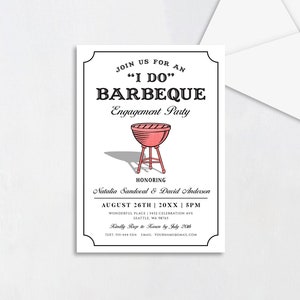 I Do BBQ Invitation Template, Printable Editable I Do BBQ Party Invitation, Cute Vintage I Do BBQ Invitation Template - Try Before You Buy!