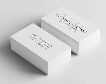 Plantilla de tarjeta de visita elegante, DESCARGA INSTANTE, Tarjetas de visita editables, Tarjetas de visita minimalistas, Tarjetas de visita imprimibles Templett V005
