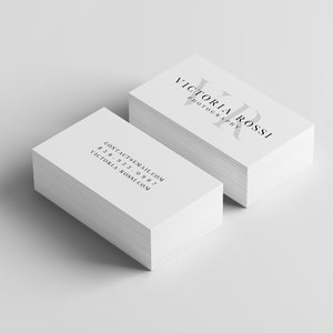 Elegant Business Card Template, INSTANT DOWNLOAD, Editable Business Cards, Minimalist Business Cards, Printable Business Cards Templett V005