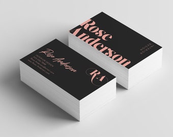 Modern Minimalist Business Card Template, INSTANT DOWNLOAD, Business Cards, Editable Printable Business Card Design - Try before you buy!