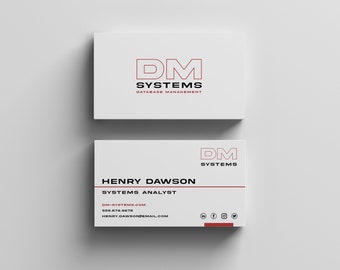 Business Card Template, INSTANT DOWNLOAD, Minimalist Business Cards, Modern Editable Business Card Design, Printable Business Cards