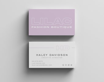 Business Card Template, INSTANT DOWNLOAD, Minimalist Business Cards, Cute Modern Editable Business Card Design, Printable Business Cards