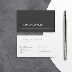 Modèle de carte de visite, TÉLÉCHARGEMENT INSTANTANÉ, Cartes de visite, Conception de carte de visite modifiable, Cartes de visite imprimables - Essayez avant d'acheter !
