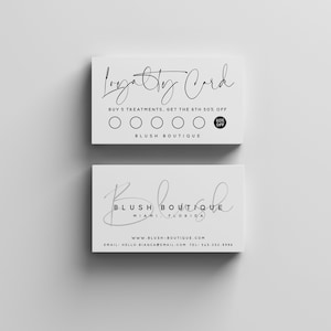 Loyalty Card Template, INSTANT DOWNLOAD, Modern Customer Loyalty Cards, Rewards Card, Editable Rewards Card Design, Printable Loyalty Cards