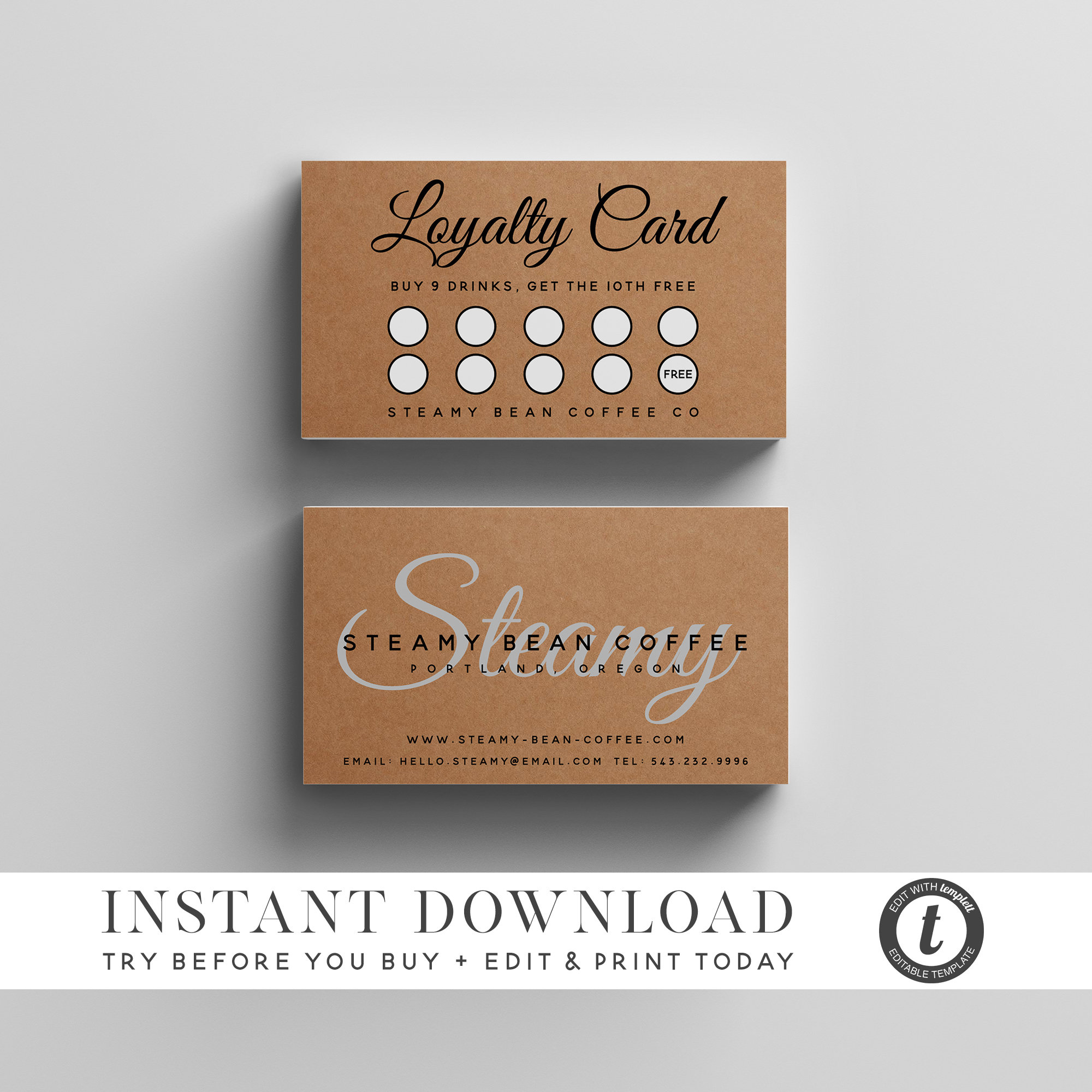  Loyalty Rewards Punch Cards for Small Business - Set of 50  Kraft Paper Coupon Cards - Blank Voucher Gift Rewards Card Stationery -  Great Loyalty Cards for Business : Office Products