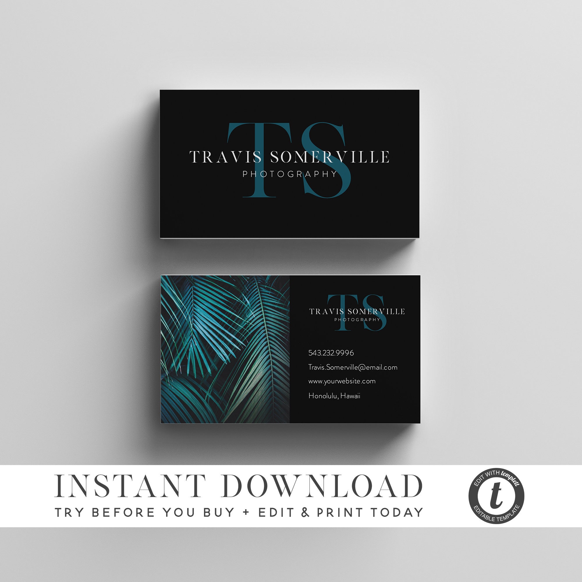 Business Card Template INSTANT DOWNLOAD Business Cards | Etsy