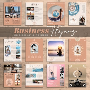AVASA I Business Flyers, CANVA Business Flyer Poster Vorlagen: 12+ bearbeitbare druckbare digitale Vorlagen - 2 Größen US & A4