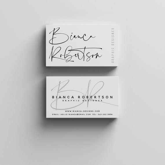 Business Card Template, INSTANT DOWNLOAD, Minimalist Business Cards, Modern Chic Editable Business Card Design Printable Business Cards