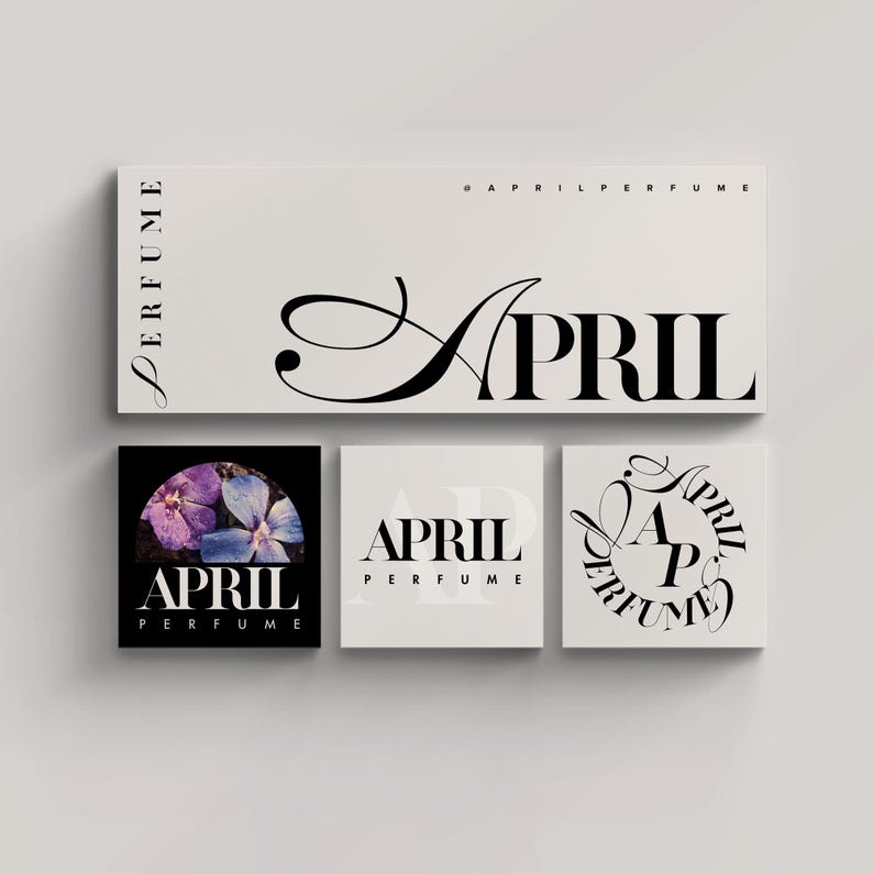 APRIL I Mega CANVA Complete Branding Kit, Logos, Social Media Posts ...