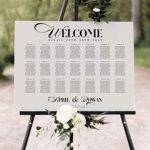 APRIL I : Canva Wedding Seating Chart Template, Elegant Modern ...