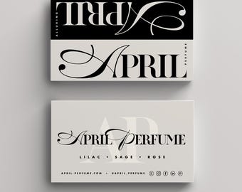 APRIL I Business Card, CANVA Template, Elegant Minimalist Business Cards, Modern Editable Business Card Design, Printable Business Cards