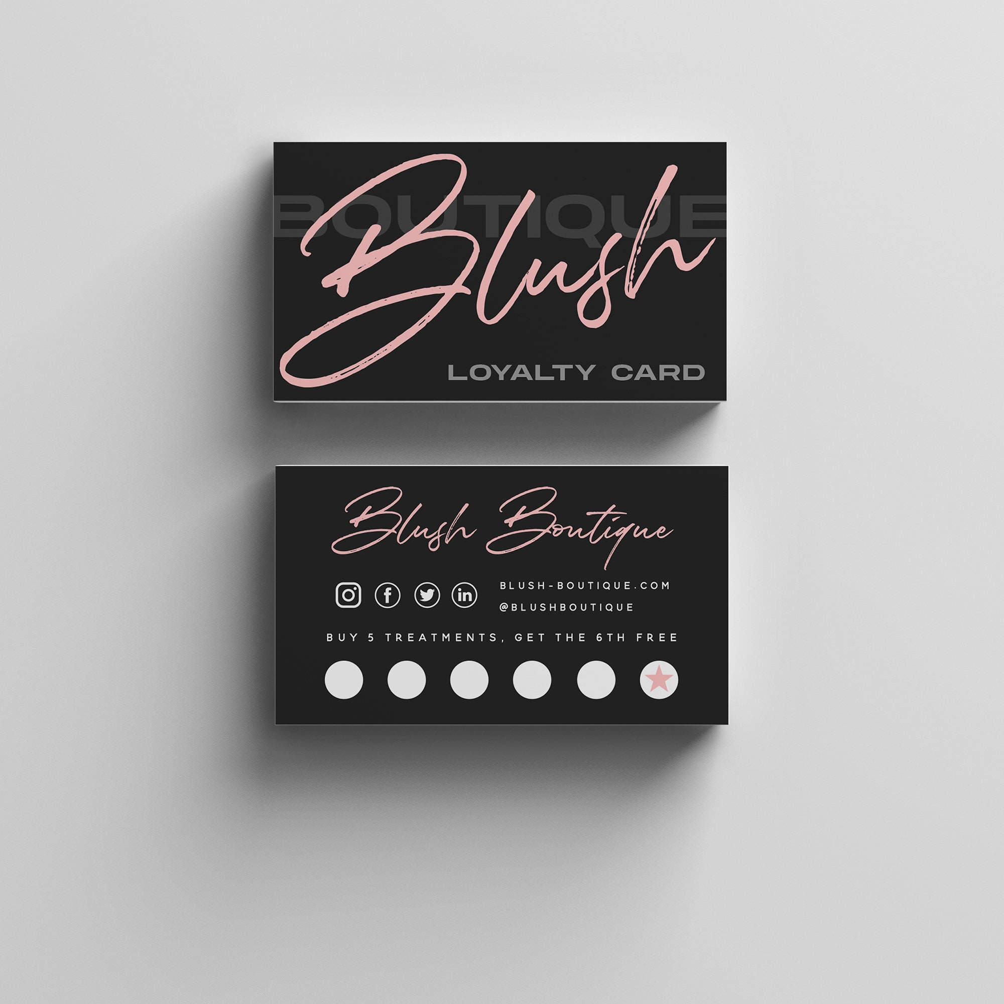 Loyalty Card Template INSTANT DOWNLOAD Modern Customer In Customer Loyalty Card Template Free
