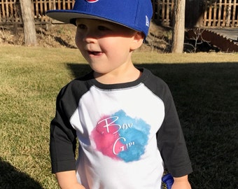 Boy or Girl Baseball Gender Reveal Shirt: Big Brother/Sister Tee