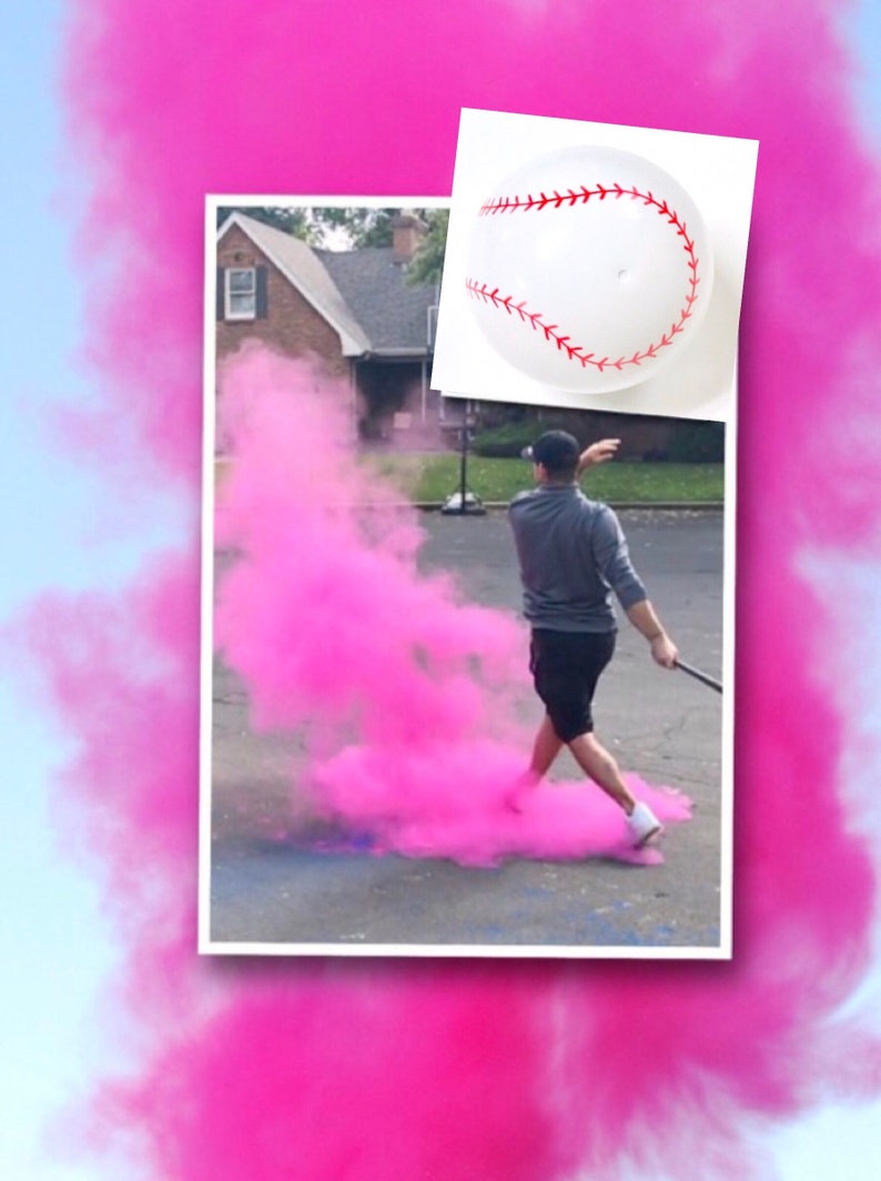 3 Gender Reveal Baseballs INCLUDING a practice ball image 2