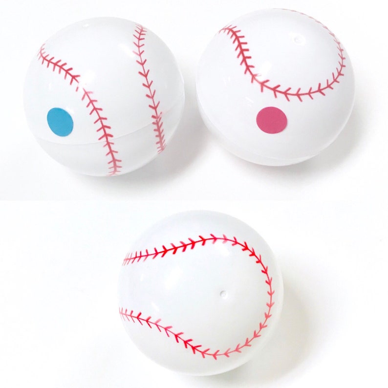 3 Gender Reveal Baseballs INCLUDING a practice ball image 1