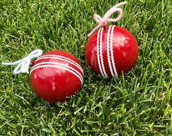 Handmade Cricket Ball Gender Reveal with Pink or Blue Powder